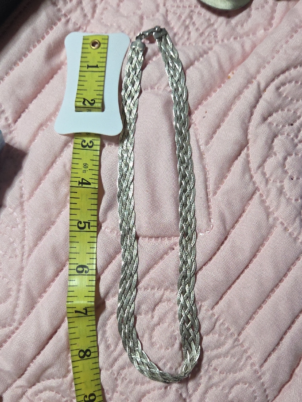 925 Sterling Silver Silver Braided Rope Necklace - Women Jewelry